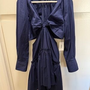 Jason Wu Long Sleeve Navy Dress